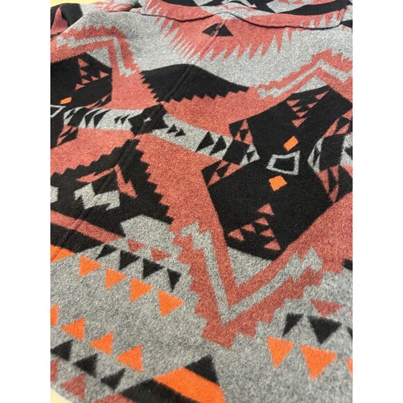 Vintage Gap Aztec Wool Women’s Duffle Hoodie Size XL Aztec Western - Picture 9 of 9